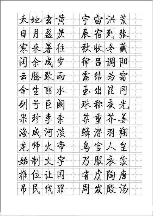 书法入门先练什么字体