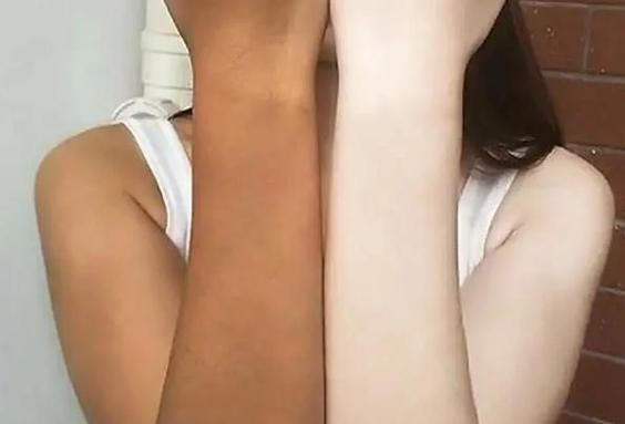 然后让皮肤变白