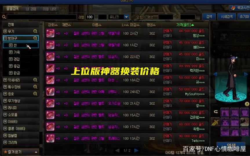 dnf韩服金币比例