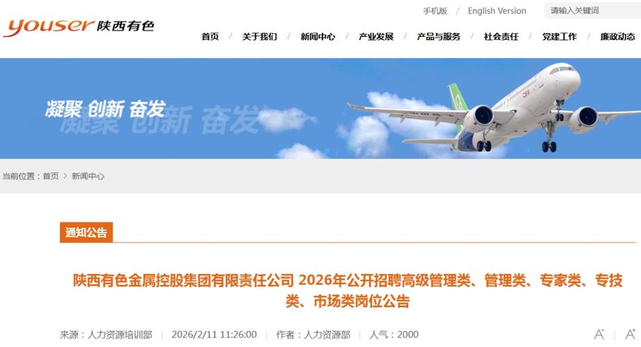 中国有色集团招聘官网截图2
