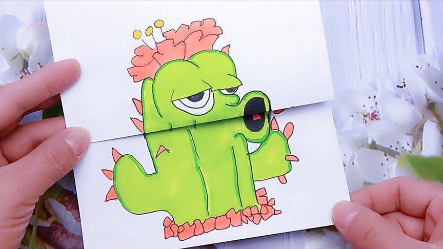 我要画植物大战僵尸里面的仙人掌截图2
