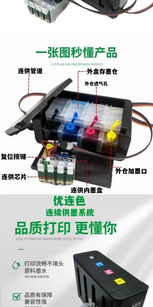 连接墨盒的管子进不去墨水