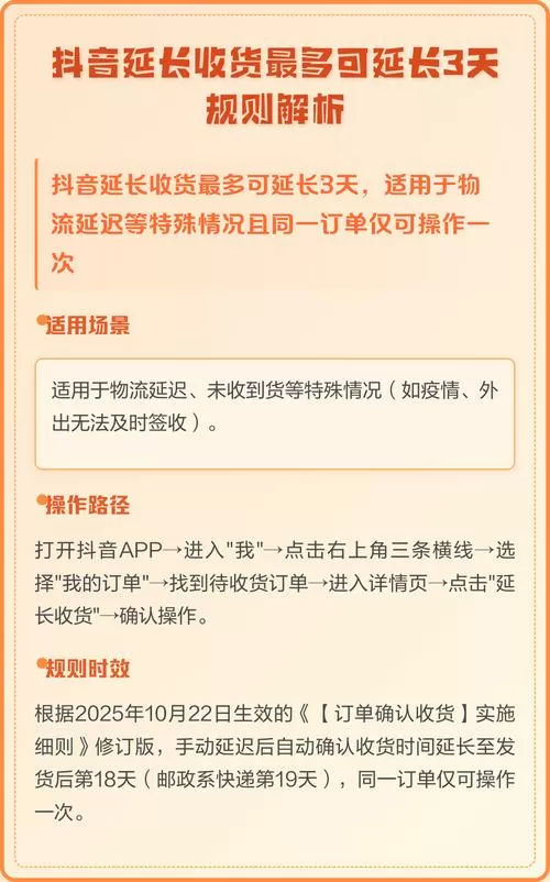 抖音的延长收货是延长多久